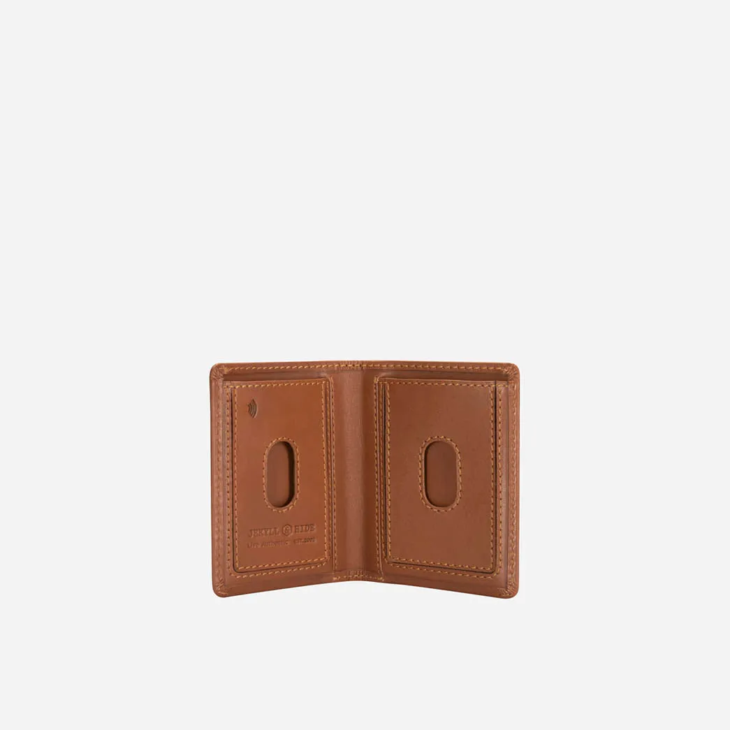 Slim Elasticated Card Holder, Tan