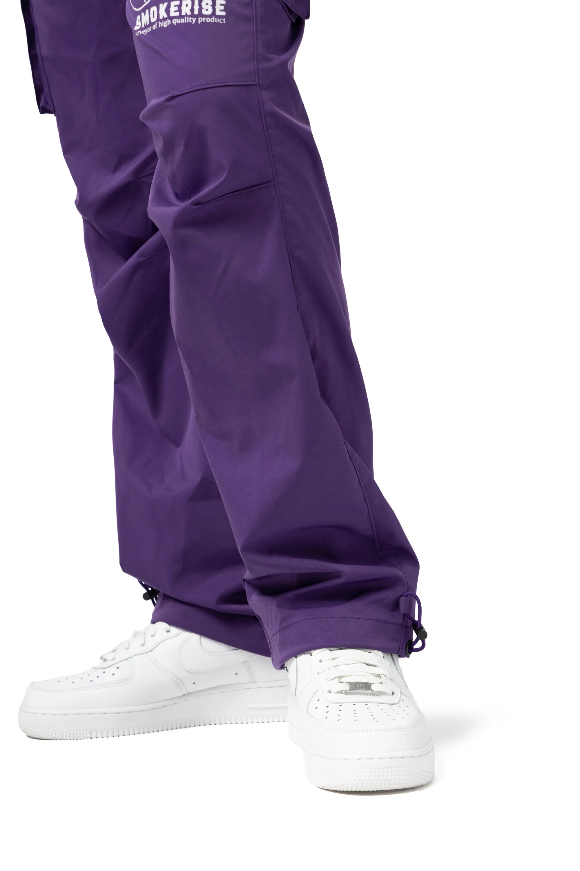 Slouched Straight Pants - Muted Purple