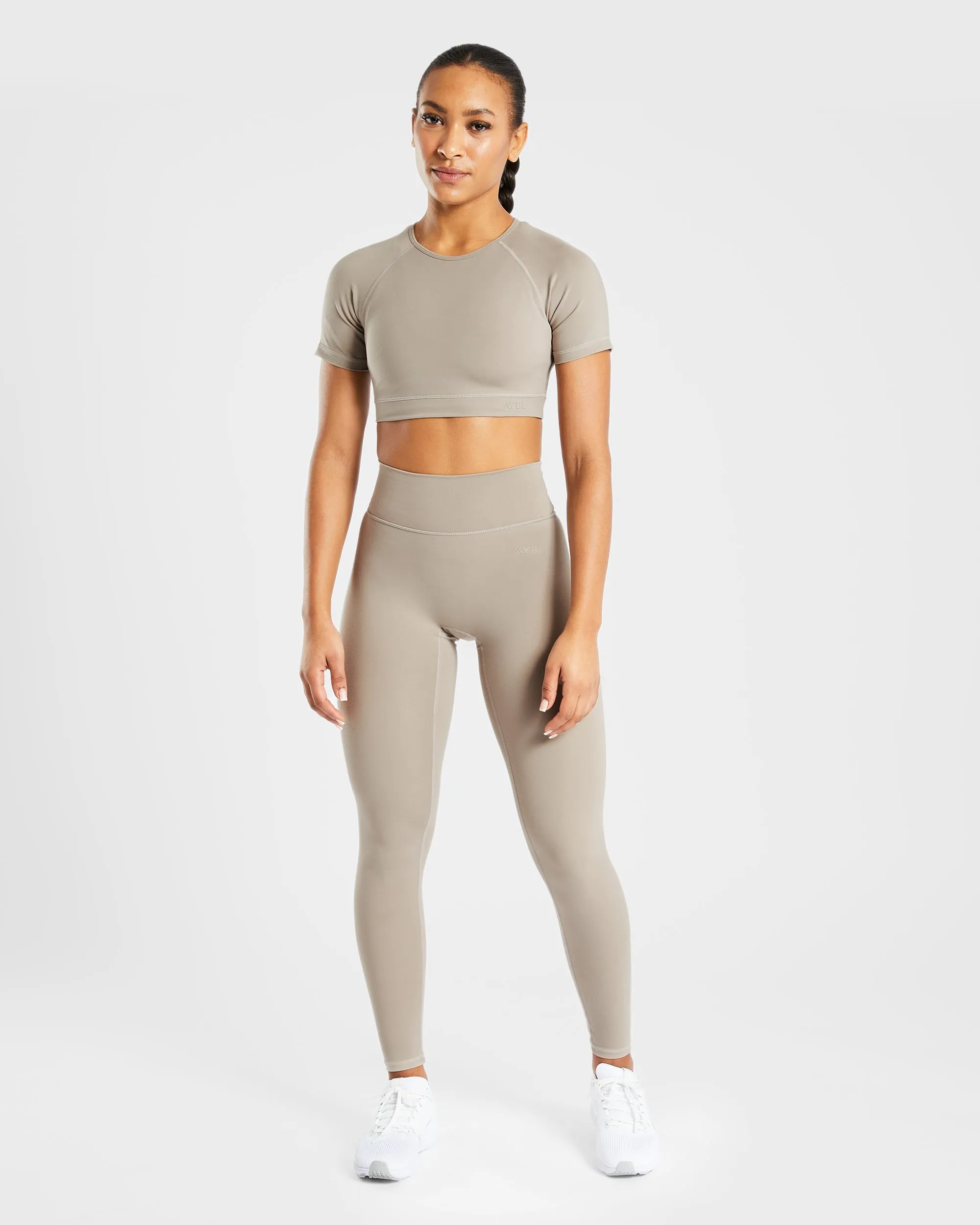 Staple Crop Top - Muted Taupe