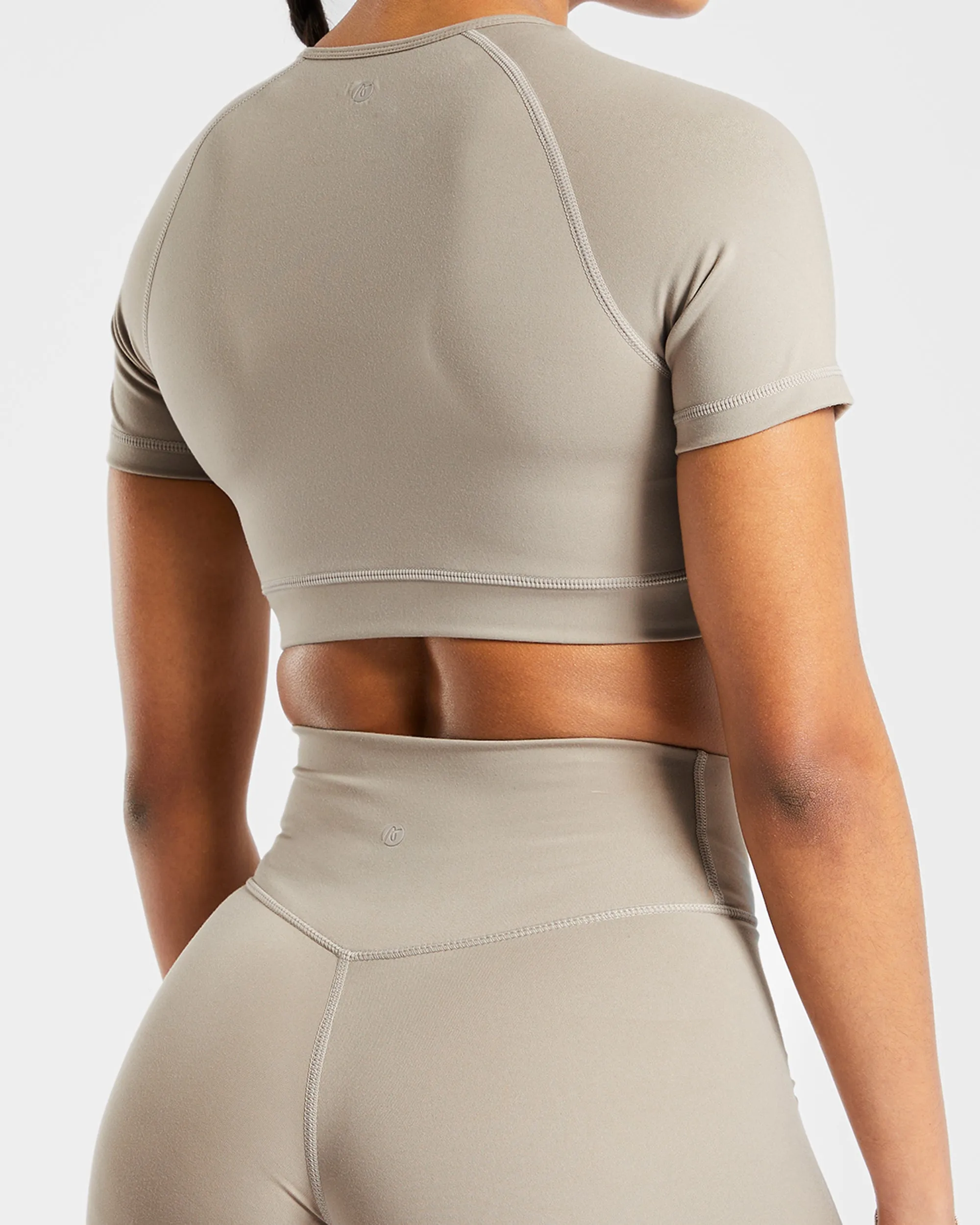 Staple Crop Top - Muted Taupe