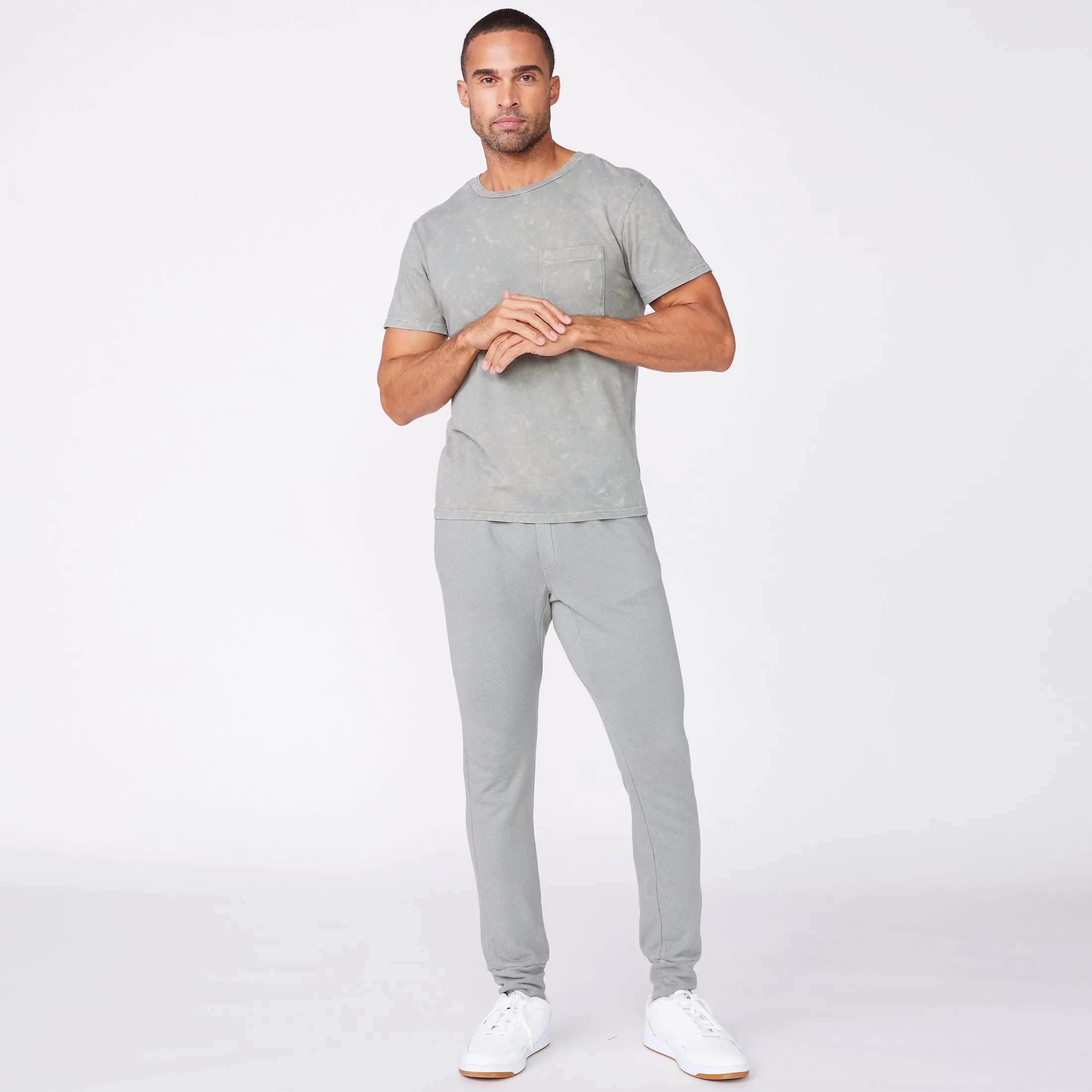 Stone Wash Relaxed Pocket Crew