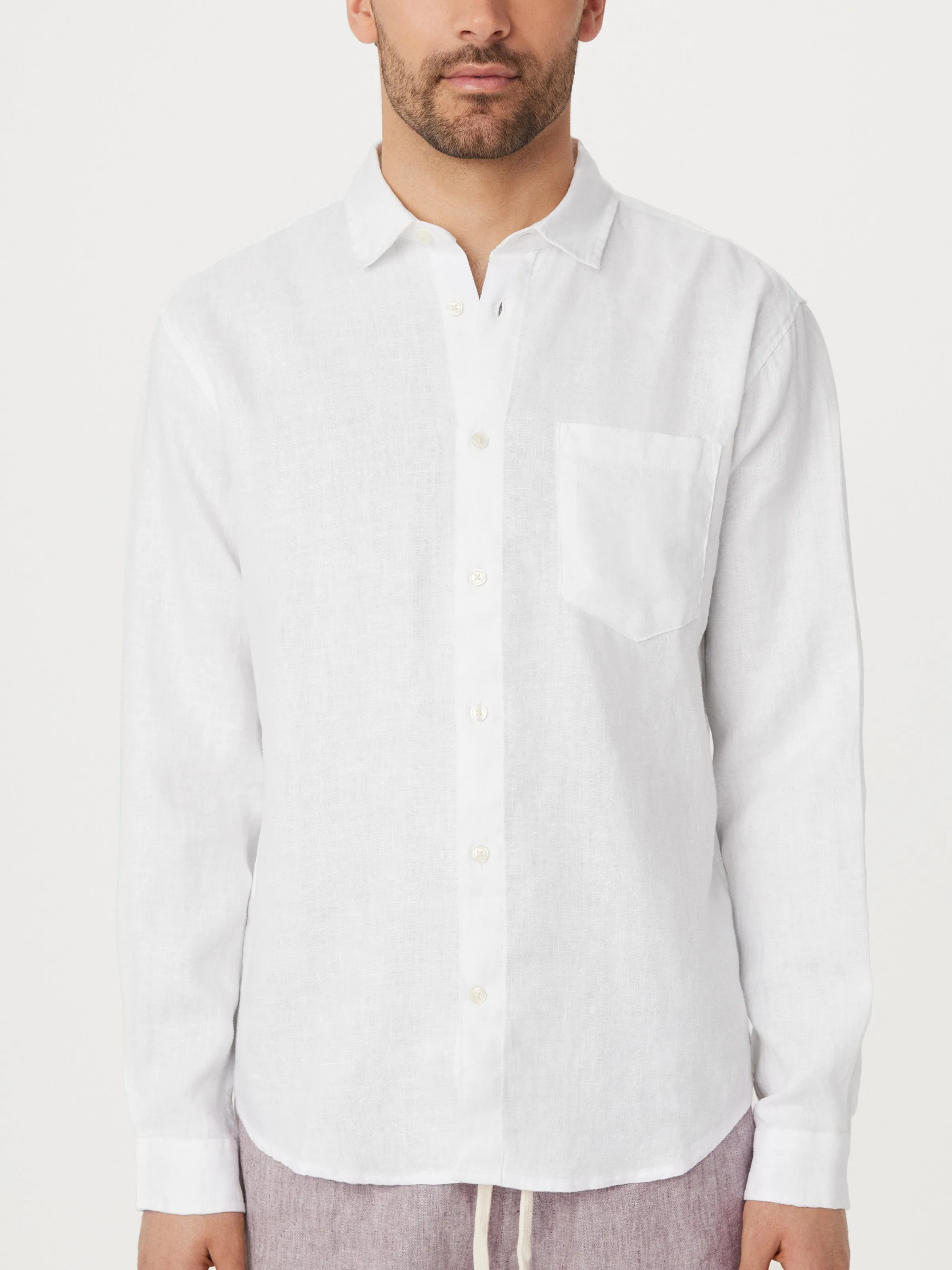 The Linen Shirt in Bright White