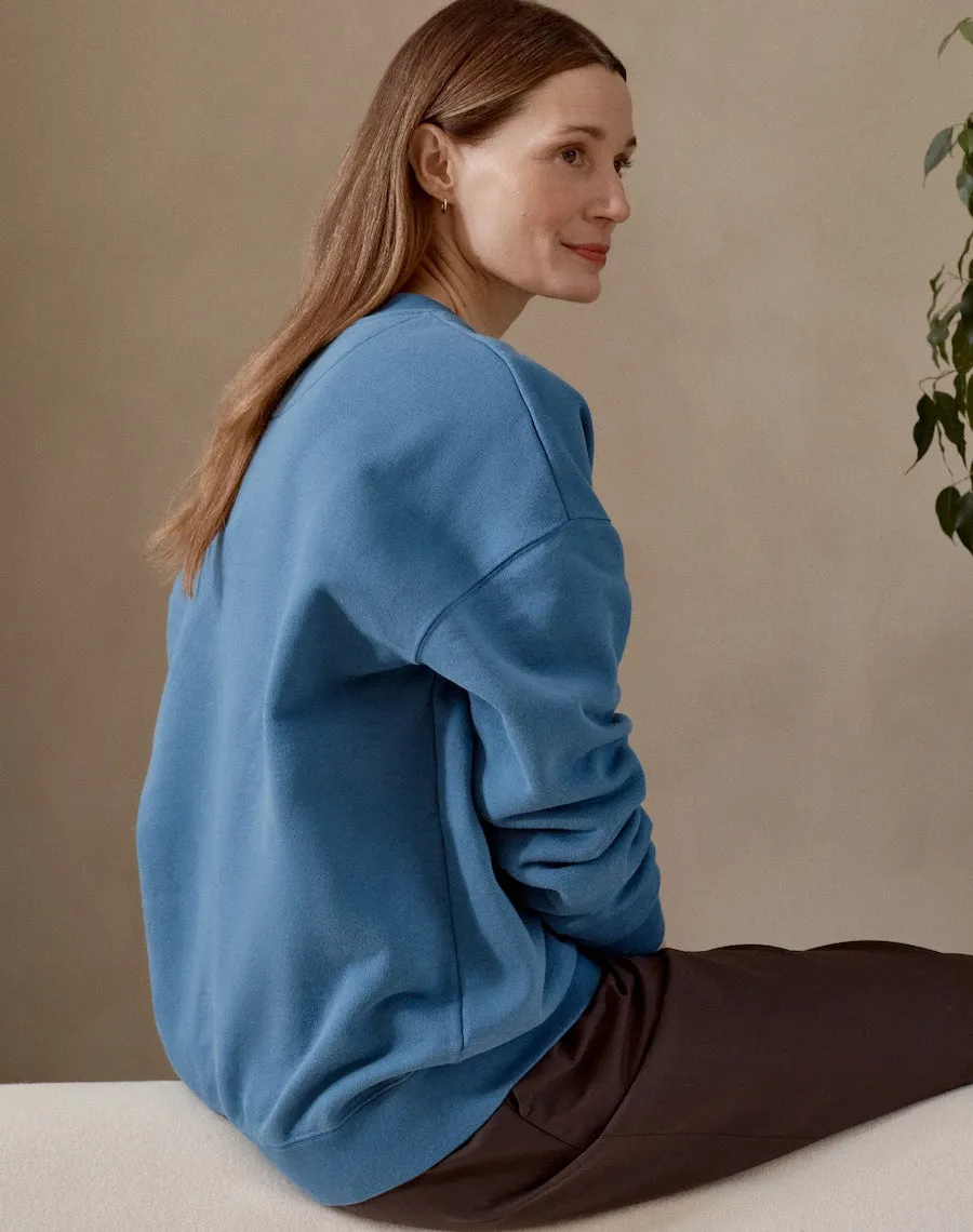 The Relaxed-fit SWEATSHIRT - Ocean Blue