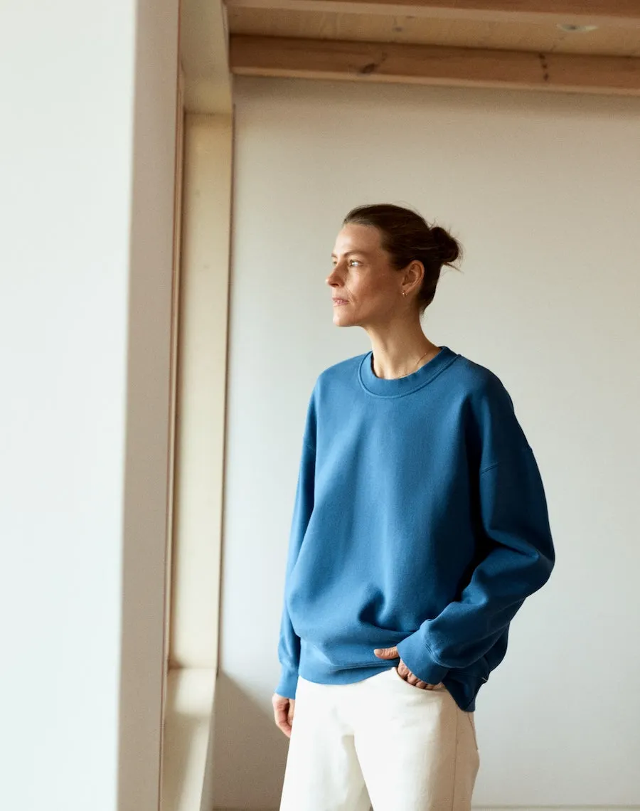 The Relaxed-fit SWEATSHIRT - Ocean Blue