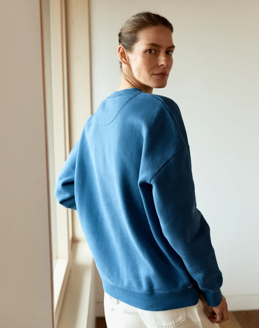 The Relaxed-fit SWEATSHIRT - Ocean Blue