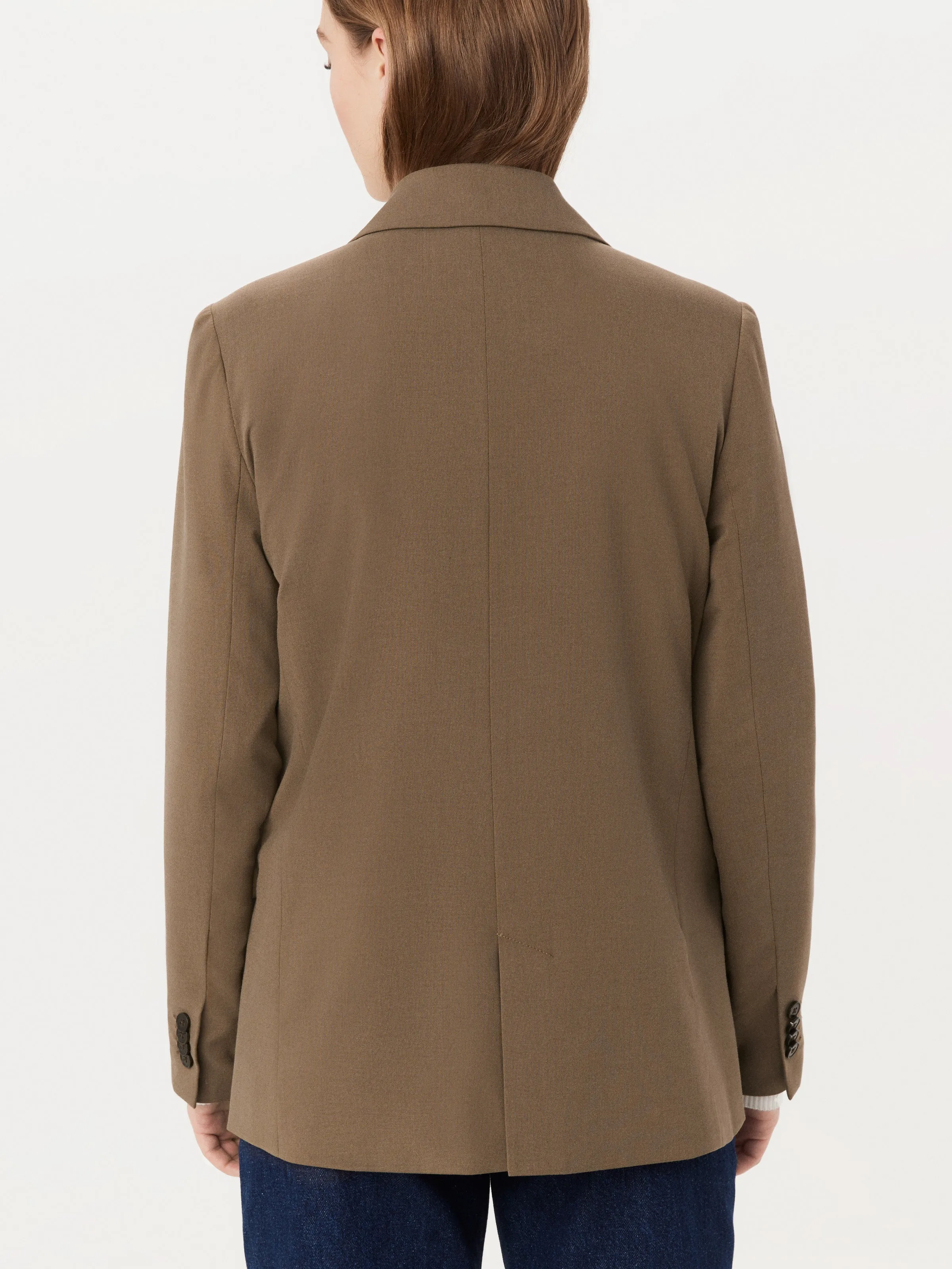 The Relaxed Single Breasted Blazer in Muted Brown