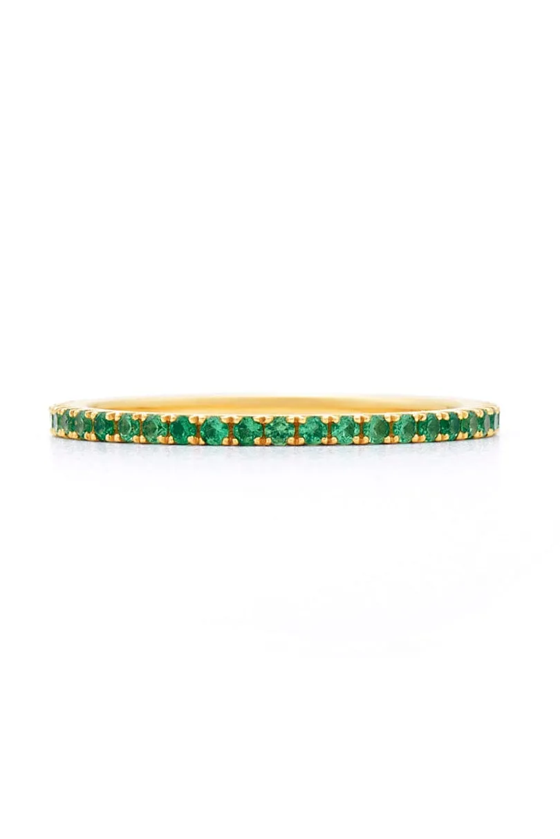 Tsavorite Slim Stackable Ring