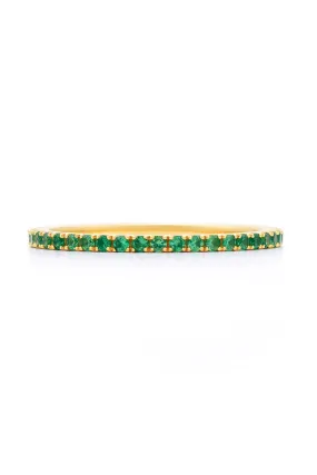 Tsavorite Slim Stackable Ring