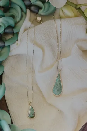 Turquoise Slim Teardrop Necklace