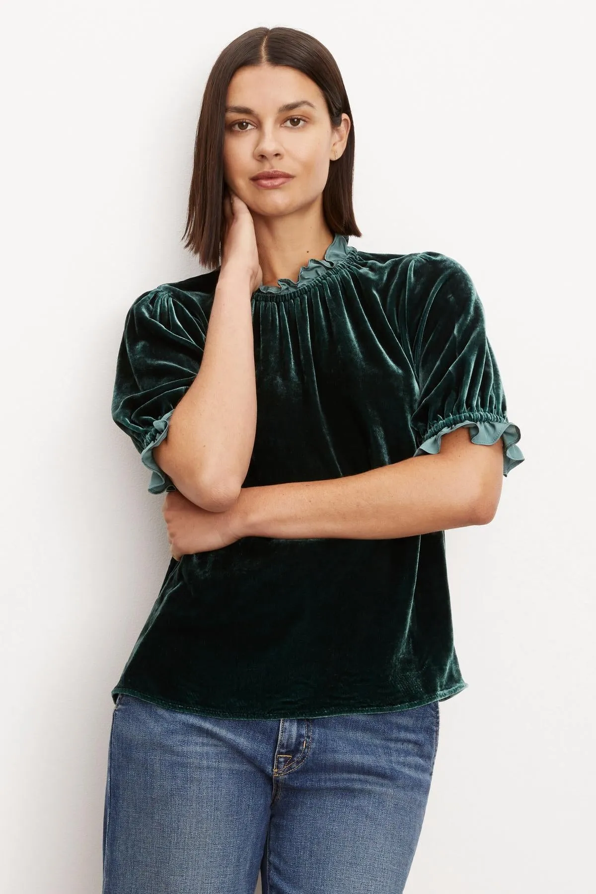 VAL SILK VELVET TOP