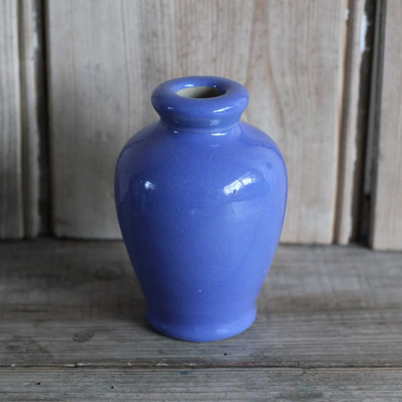 Vintage Blue Stoneware Bottle