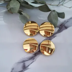 Vintage earrings - Gold mirrors