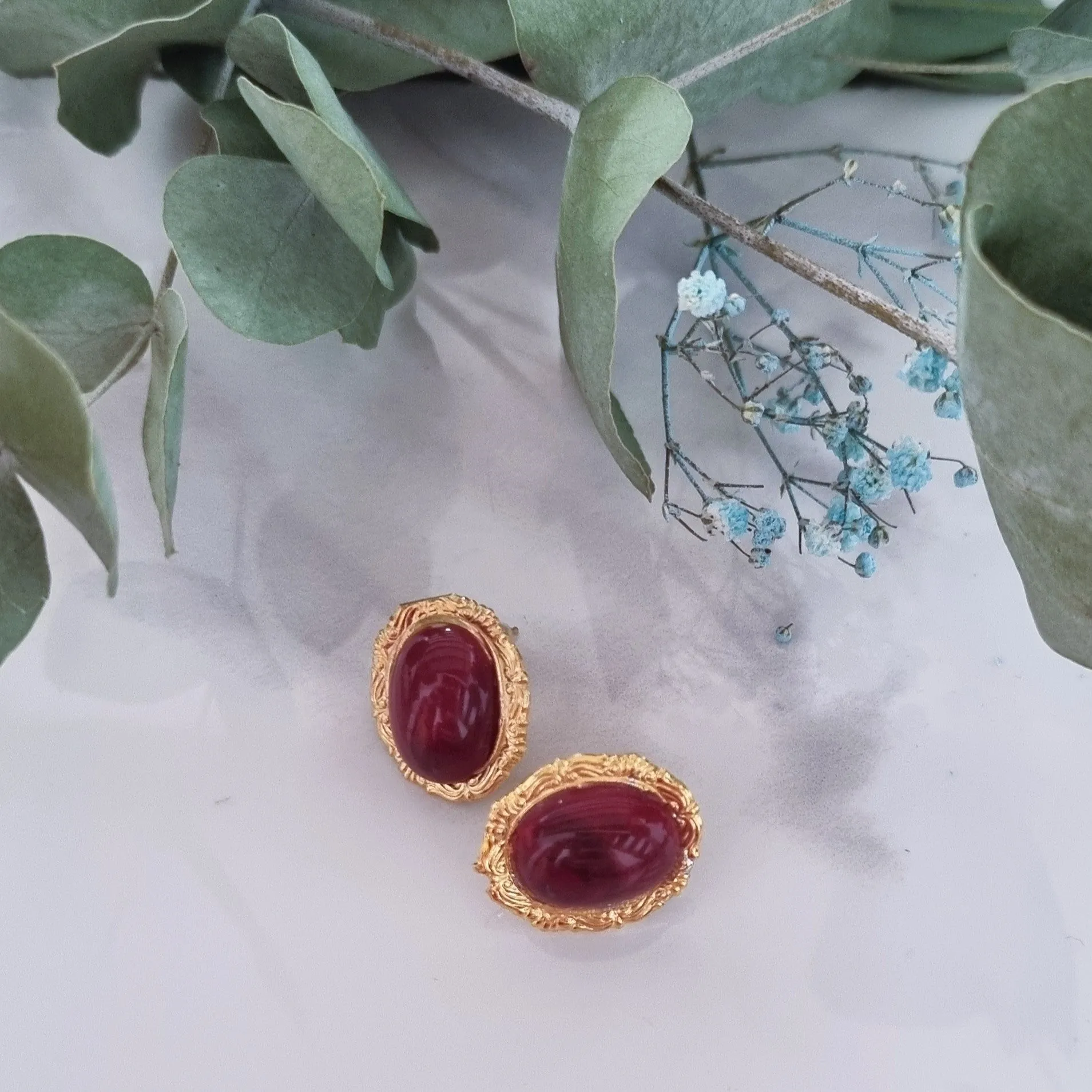 Vintage earrings - Small oval