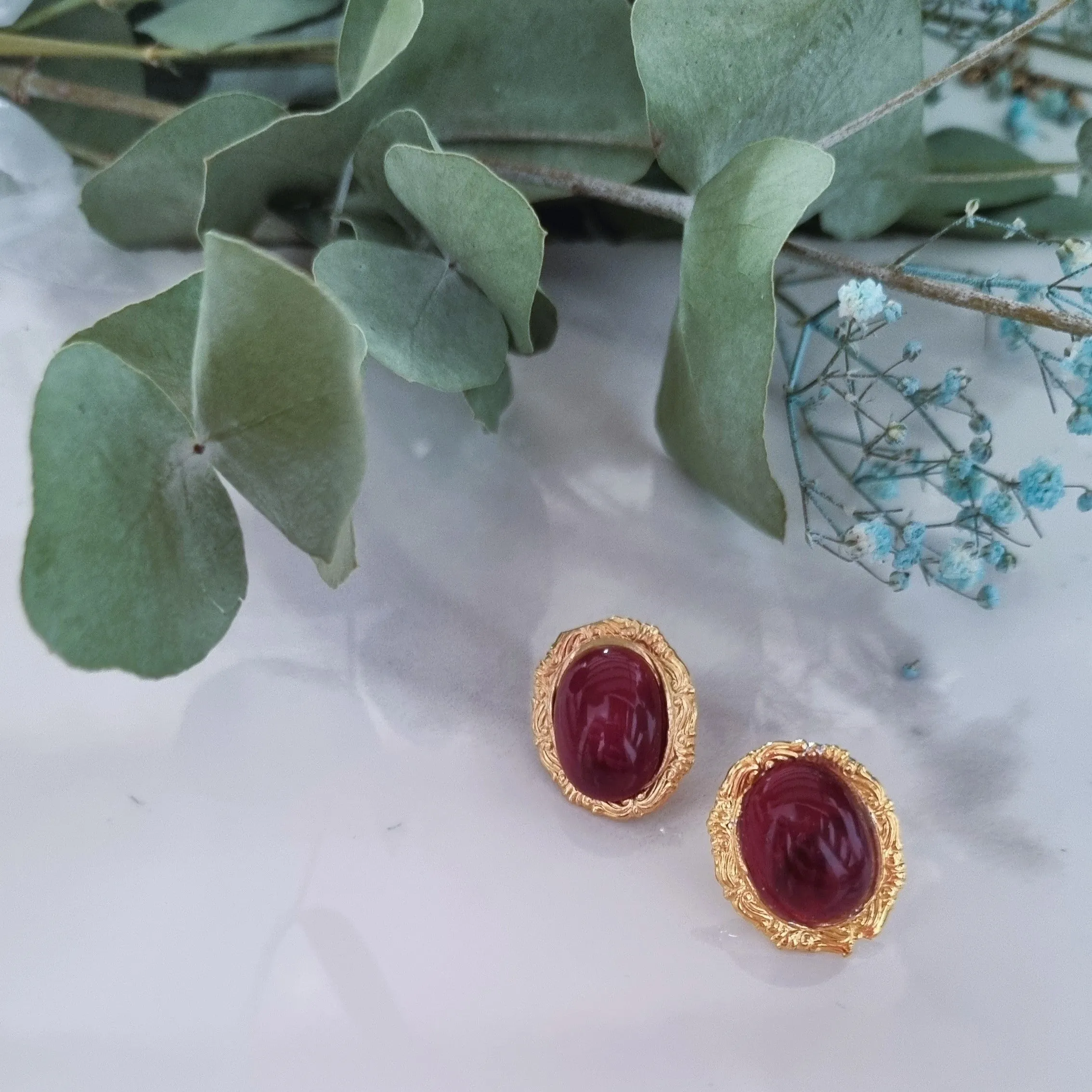 Vintage earrings - Small oval