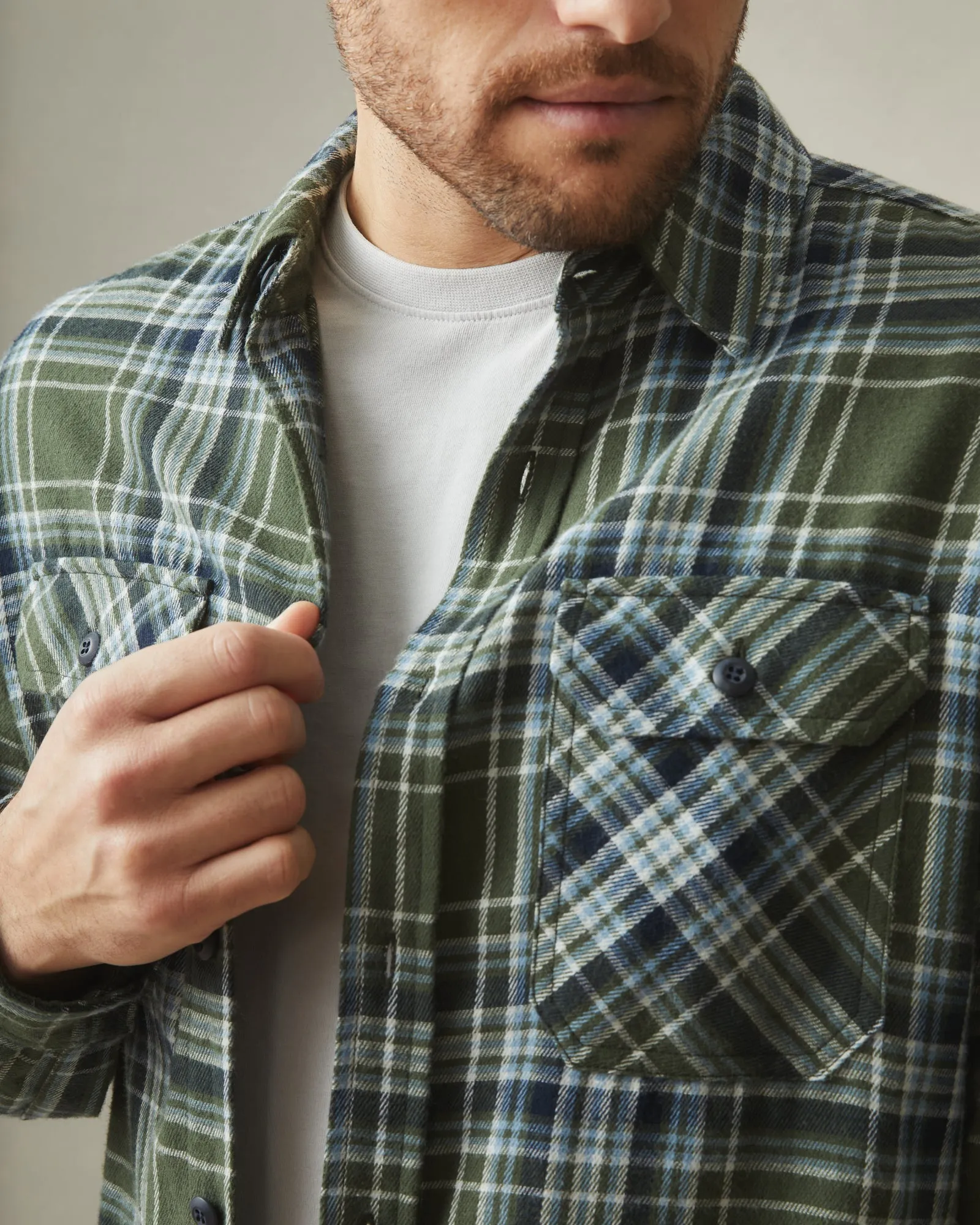 Vintage Flannel - Sage Plaid