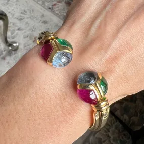 Vintage Gemstone Cuff Bracelet