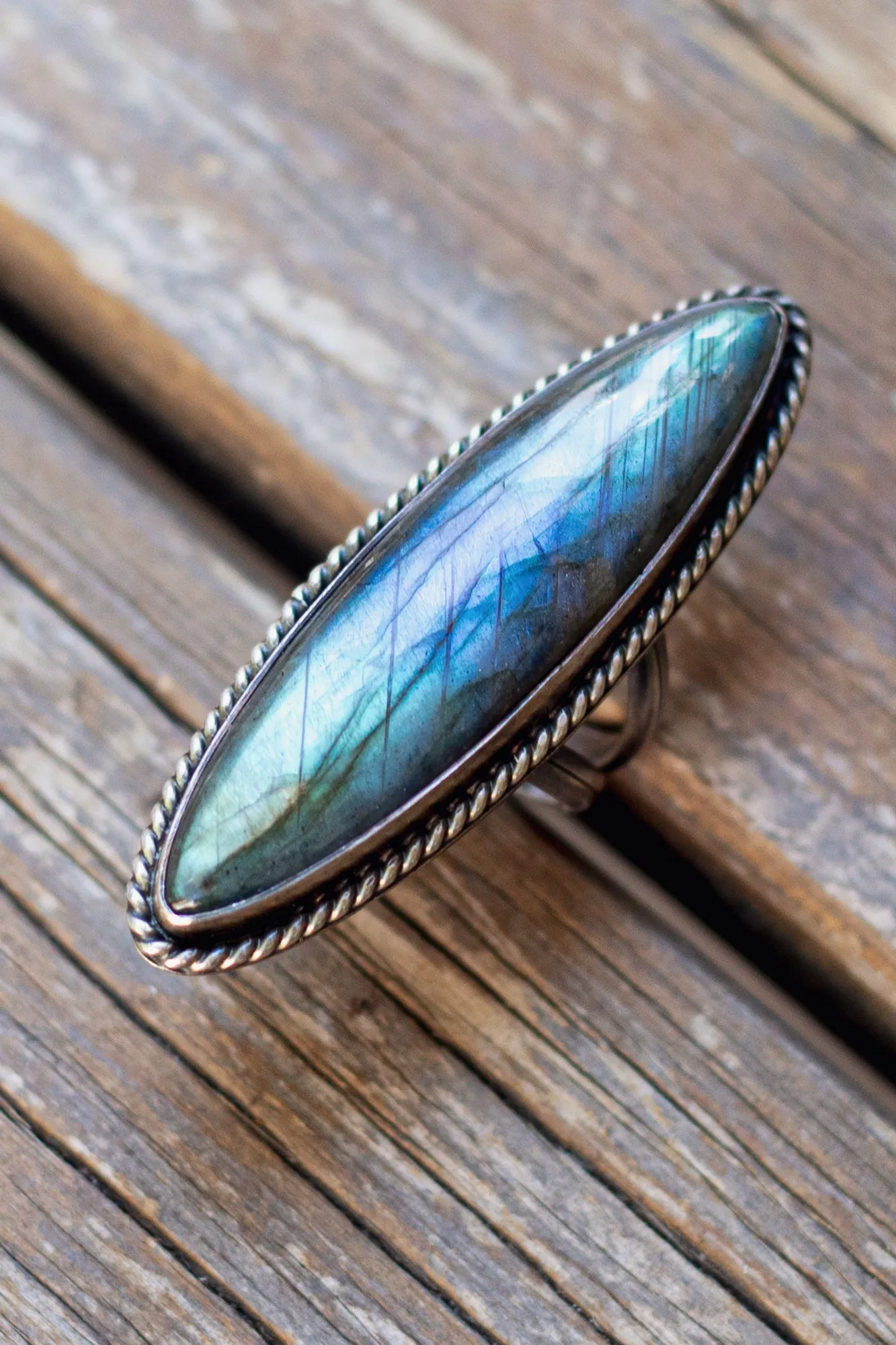 Vintage Navajo Labraodorite Ring