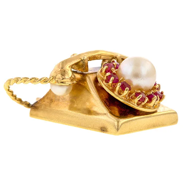 Vintage Telephone Charm